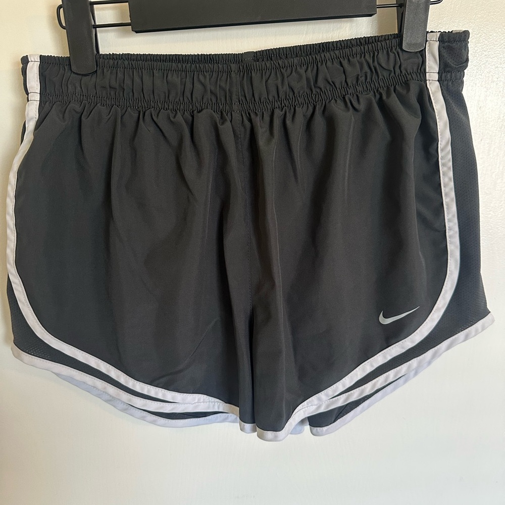 Nike Women's Charcoal Running Shorts with White Trim